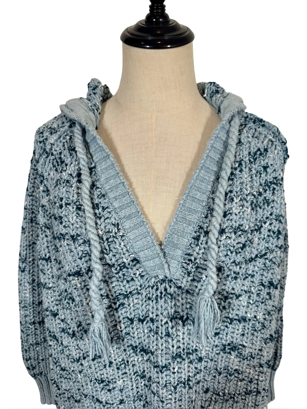 Free People Never Leaving Hoodie Sweater Slouchy in Blue